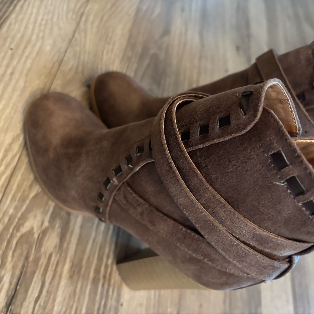 Brown Suede Ankle Boots